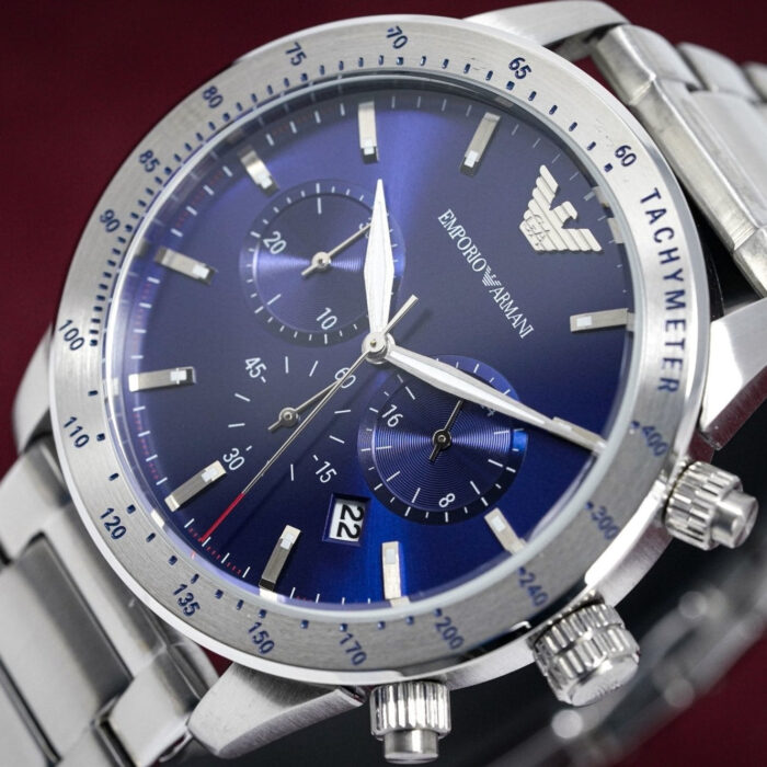 Emporio Armani Men's Gunmetal Chronograph Watch - AR11141 - Image 4